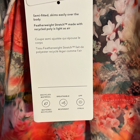 NWT Athleta Marlow Romper Size XS, Renewed Bloom Pink w/ Pockets Tie Waist - Picture 6 of 8